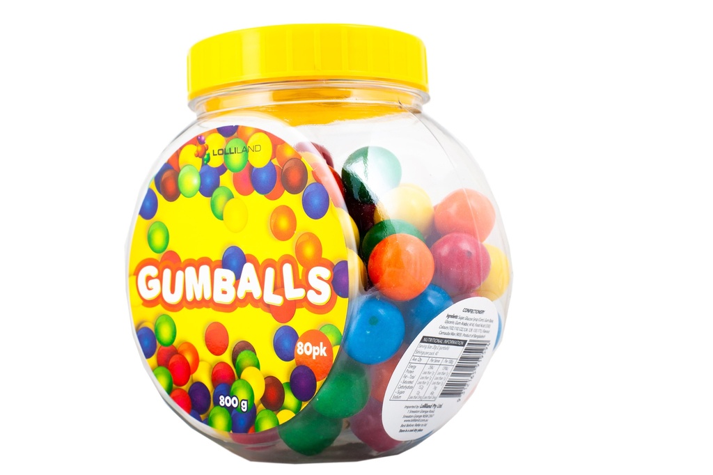 Gumballs Jar 800g Candy Bar Sydney
